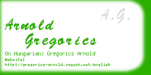 arnold gregorics business card